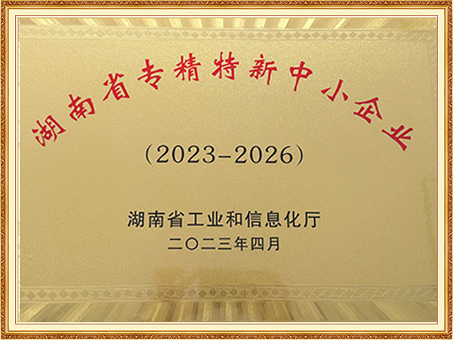 湖南省專精特新中小企業(yè)